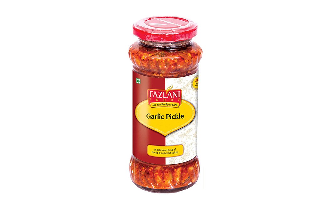 Fazlani Foods Garlic Pickle    Glass Jar  300 grams